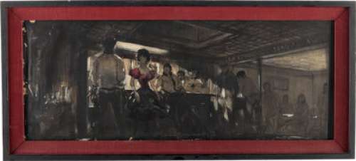 West Side Story (United Artists, 1961), Doc‘s Drugstore Set Design Artwork by Boris Leven.