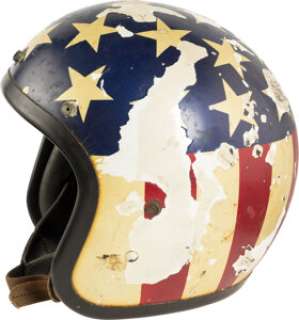 Easy Rider (Columbia, 1969), Peter Fonda "Wyatt"/"Captain America" Screen Matched Hero Signature Stars & Stripes Motorcycle Helmet. | Heritage