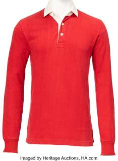 Gilligan‘s Island (CBS TV, 1964-1967), Bob Denver "Gilligan" Signature Red Rugby Shirt.