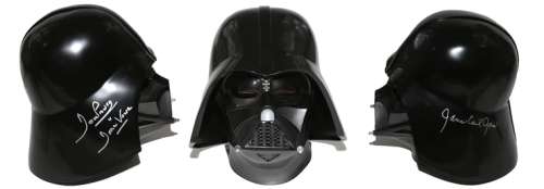 Star Wars: A New Hope EFX Collectibles Precision Cast Replica Darth Vader Helmet Signed by James Earl Jones & Dave Prowse