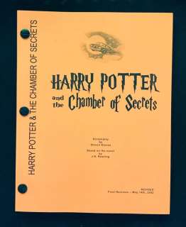 Harry Potter And the Chamber of Secrets | Harry Potter and the Chamber of Secrets - Original Script from the Production Company - Final Revision - May 14th, 2022 | Catawiki