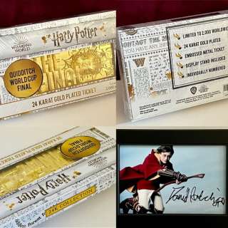 Harry Potter | Harry Potter - Daniel Radcliffe (Harry Potter), 24K Gold Plated - Quidditch World Cup Ticket - Limited Edition, | Catawiki