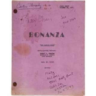 Lot 31126 - Buddy Ebsen Script from "Bonanza.". Final Draft