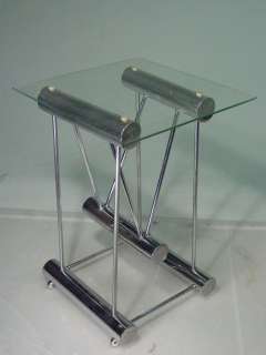 Lot 453 - Vintage Designer Chrome End Table