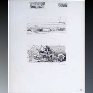 Star Wars: A New Hope (1977) - Lot 389 - Framed Hand-Drawn Ralph McQuarrie Y-Wing Concept Sketch