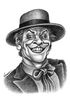 Joan Vizcarra - The JOker [Jack Nicholson] - Original Pen Drawing | Catawiki