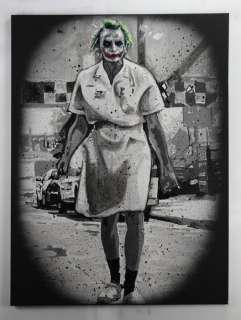 Joker - Heath Ledger - The Dark Knight - By PopArt Artist Vincent Mink - Handpainted and signed. - Portrait | Catawiki