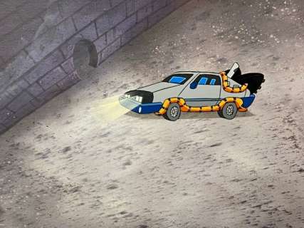 Back to the Future (TV series) - 1 Original animation cel of DeLorean, top and rare! | Catawiki