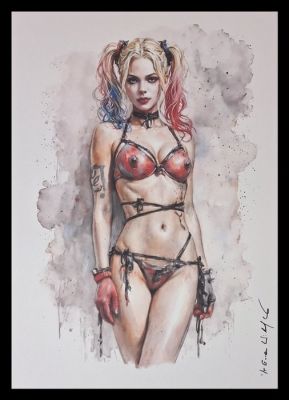 Harley Quinn - Vintage Pin Up edition by Emma Wildfang - Large size | Catawiki