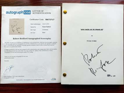 Butch Cassidy & Sundance Kid - Robert Redford - Signed script (w/ COA) | Catawiki