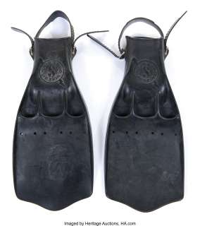 Richard Dreyfuss "Matt Hooper" SCUBA dive mask and fins from Jaws....