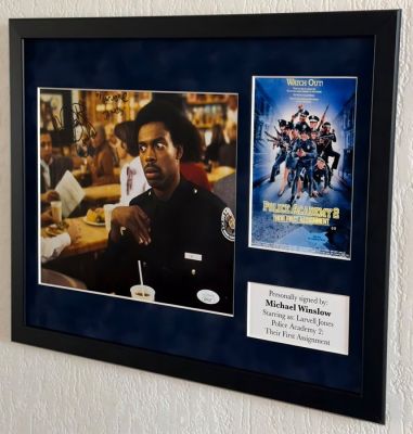 Police Academy - Michael Winslow (Larvell Jones) Premium Framed, signed + Certificate of Authenticity | Catawiki