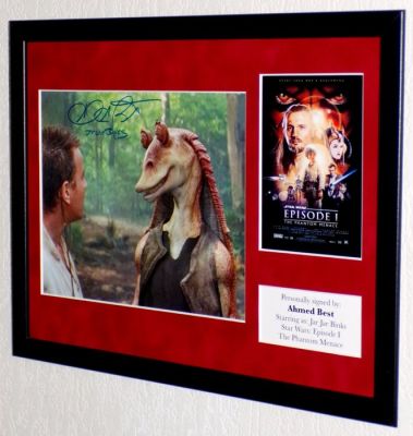 Star Wars Episode I: The Phantom Menace - Ahmed Best (Jar Jar Binks) Premium Framed, signed, Certificate of Authenticity