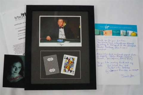 Daniel Craig Signed Photo and Prop Playing Cards | GWS Auctions