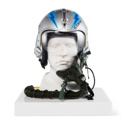 Val Kilmer "Iceman" Top Gun Production-Made HGU-33/P Flight Helmet With Oxygen Mask, Hose Connector - Fiore LOA | Goldin