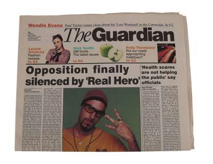 ALI G INDAHOUSE - ‘Real Hero‘ Guardian Newspaper