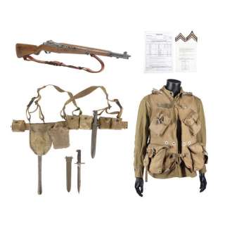 SAVING PRIVATE RYAN (1998) - Lot #1591 : US Army Airborne Gear, Stunt M1 Garand, and Production Paperwork
