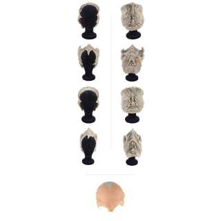 BABYLON 5 (1994-1998) - Lot 504 - 504. Delenn‘s (Mira Furlan) Pair of Bone Crowns with Two Male Minbari Bone Crowns and Brow Prosthetic