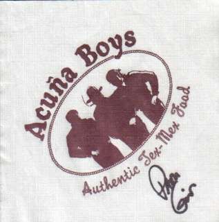 Lot 66 - Jackie Brown signed prop napkin