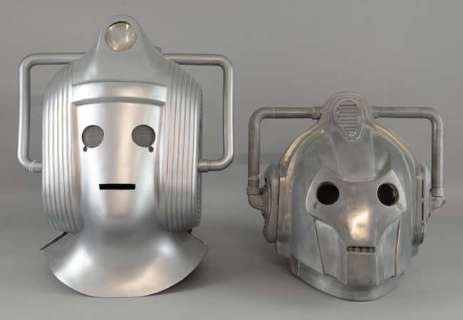 Doctor Who - Two full scale fibreglass Cyberman helmets , both are made to professional standard… | Ewbank’s