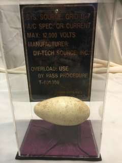 Jurassic Park III (2001) - Screenused Velociraptor Egg and Ingen Sign | Hanlin Auction Service