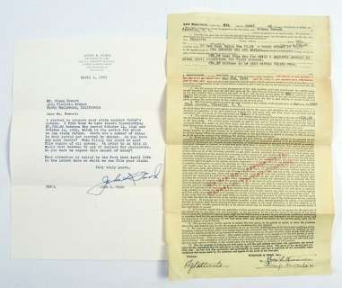 Shemp Howard Signed Pianatte Contract & Lawyer’s Letter | Premiere Props