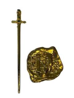 The Goonies (1985) - Gold Coin and Mini Gold Sword From One-Eyed Willy’s Treasure | Hanlin Auction Service