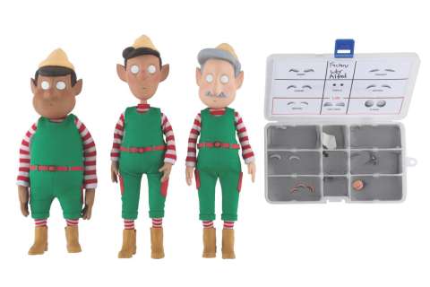 A Set of "Alien Xmas" Elves Stop-Motion Puppets. | Van Eaton Galleries