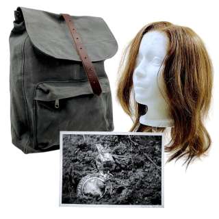 Lot #125 – Shining Girls Kirby Elisabeth Moss Screen Used Backpack, Crime Scene Photo & Wig Ep 103 & 104
