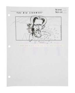 The Big Lebowski | One Page, Scene 76 / Set-Up 7 | "Scattering Donny’s Ashes Scene" Original Storyboard | Julien’s