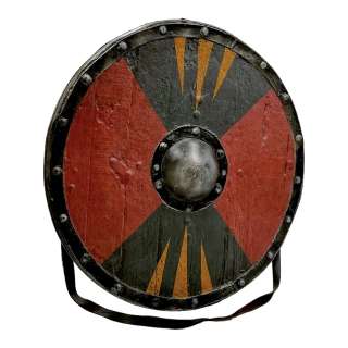 Lot 104 - Vikings Valhalla Jarl Estrid Haakon Caroline Henderson Screen Used Army Shield Ep 106 - Lot #104 - Vikings Valhalla Jarl Estrid Haakon Caroline Henderson Screen Used Army Shield Ep 106: Authentic Auction Item | VIP Fan Auctions