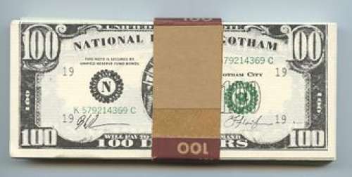 1 Bundle Of Screen Used Batman Forever Prop Bank Notes | Piece of the Past