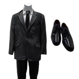 Doug White Dennis Quaid Screen Worn Button-Front Jacket, Long Sleeve, Button-Front Shirt, Short Sleeve Shirt, Zip-Front Pants, Tie & Lace-Up Dress Shoes Ch 4 Sc 11,13 | VIP Fan Auctions