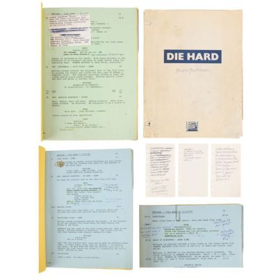 Die Hard (1988) | Lot 122 : The Alan Rickman Archive: Heavily Annotated Personal Shooting Script, Revised Script Pages and Production Ephemera | Propstore