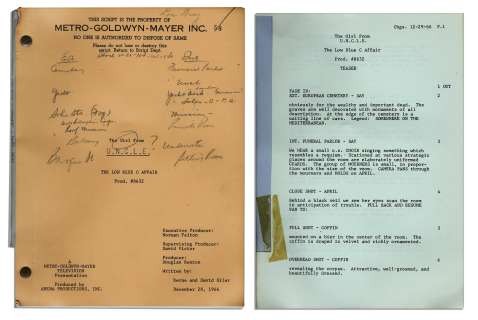 ’’The Girl From U.N.C.L.E.’’ 1966 MGM TV Show Script With Handwritten Notes | Nate Sanders