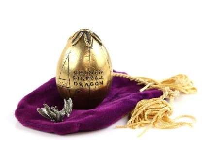 Harry Potter and the Goblet of Fire (2005) a golden Triwizard tournament egg with pewter Chinese… | Ewbank’s