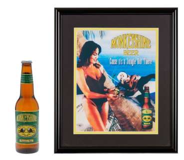 Lot 35 - Friends | "Marcel" Monkeyshine Beer Bottle and Ad Props Studio Made Reproductions (A)