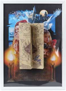 Harry Potter - Daniel Radcliffe signed replica Marauder’s Map, mounted on framed mini poster, 12… | Ewbank’s