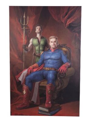 The Boys (T.V. Series, 2019-2026) | Lot 94: Oversized Unframed Printed Homelander and The Deep Canvas Painting | Propstore