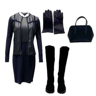 Fargo Season 5 Lorraine Lyon’s Jennifer Jason Leigh Sweater, Cocktail Dress, Gloves, Purse & Boots | VIP Fan Auctions