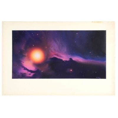 COCOON (1985) - Lot #585 : Hand-Painted Ralph McQuarrie Antareans in Deep Space Concept Artwork