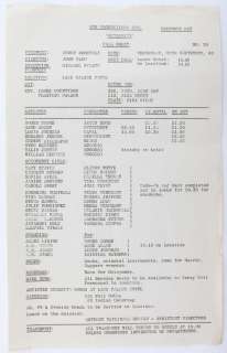 Lot 4297 - James Bond Octopussy (1983) Original Call Sheet dated Wednesday 29th September 1982, filmed at the…