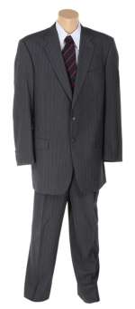 Lot 1744 - Will Ferrell "Ron Burgundy" gray suit from Anchorman: The Legend of Ron Burgundy.