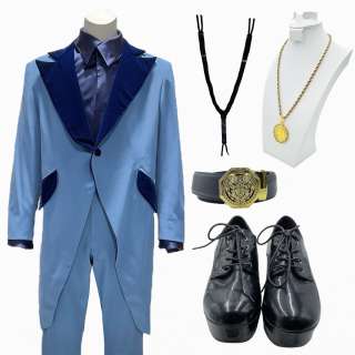 Minx Doug Screen Worn Stunt Double Jacket, Button-Up Shirt, Pants, Belt, Suspenders, Platforms & Necklace Ch 1 Sc 35 Ep 202 | VIP Fan Auctions