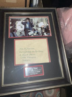 SCREEN USED PROP HARRY POTTER & PHILOSOPHERS STONE HOGWARTS INVITATION ENVELOPE