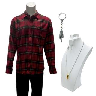 Maxxxine Leon (Moses Sumney) Production Worn Button-Up Shirt, Jeans, Earrings, Bullet Necklace & Keychain Ch 1 & 2 Sc 16 – 79 | VIP Fan Auctions