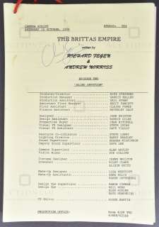 Lot 103 - THE BRITTAS EMPIRE (BBC SITCOM) - ORIGINAL CAMERA SCRIPT
