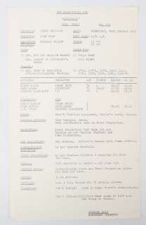 James Bond Octopussy (1983) Original Call Sheet dated Wednesday 19th January 1983, Hot Air Balloon… | Ewbank’s