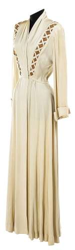 Lot 420 - Barbara Stanwyck "Thelma Jordan" robe designed by Edith Head from The File on Thelma Jordan.