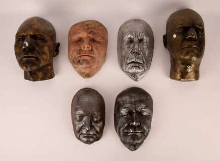 Six production made life casts, four of which are made of plaster, and two are made of… | Ewbank’s